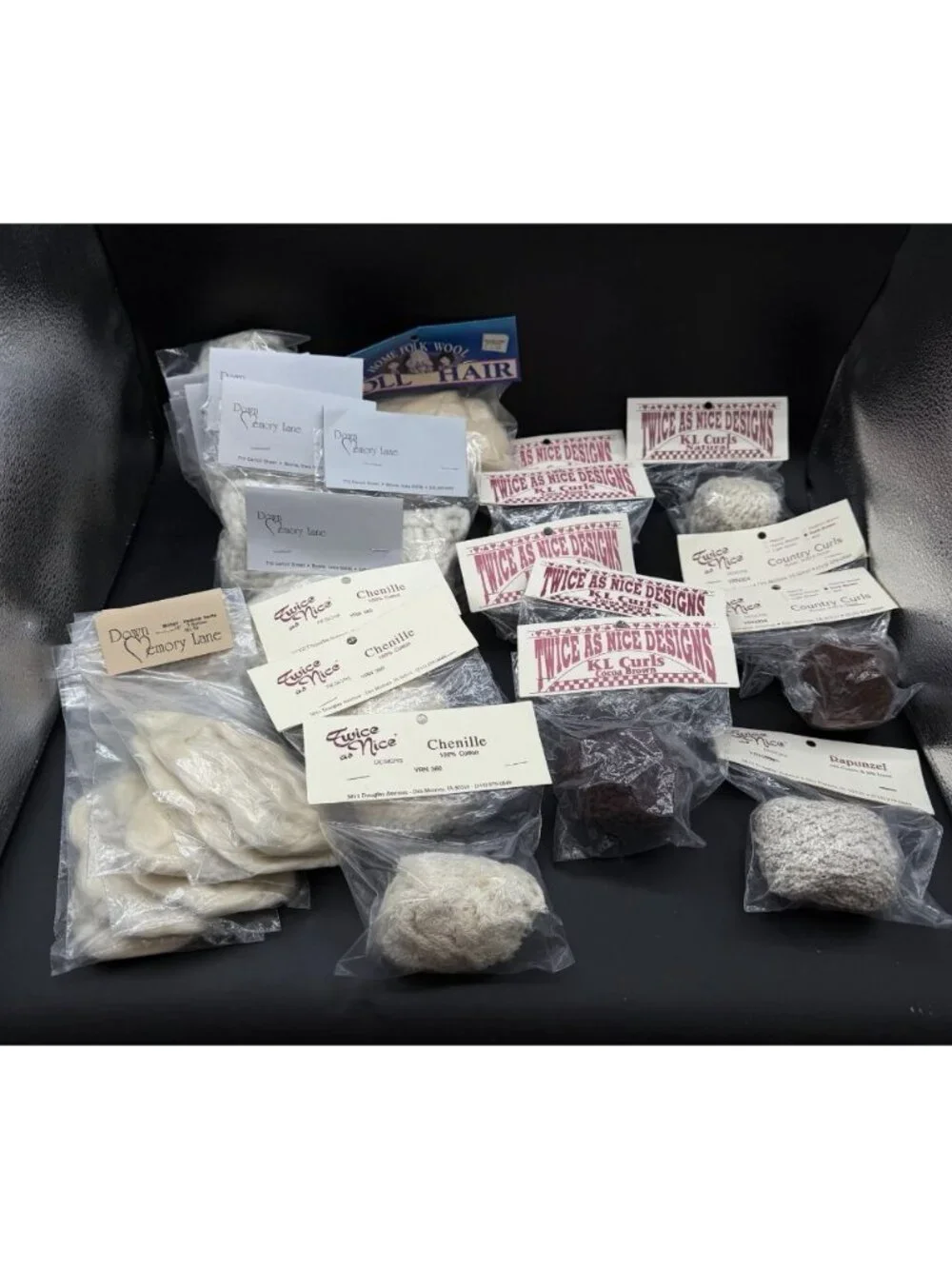 LOT 25+ Down Memory Lane & Twice as Nice Designs Mohair Wool Nylon Santa Hair